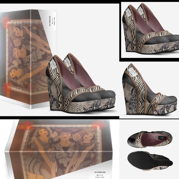 designer wedge pumps